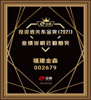 福建9159金莎游艺场荣获2021年度“全景投资者关系金奖”